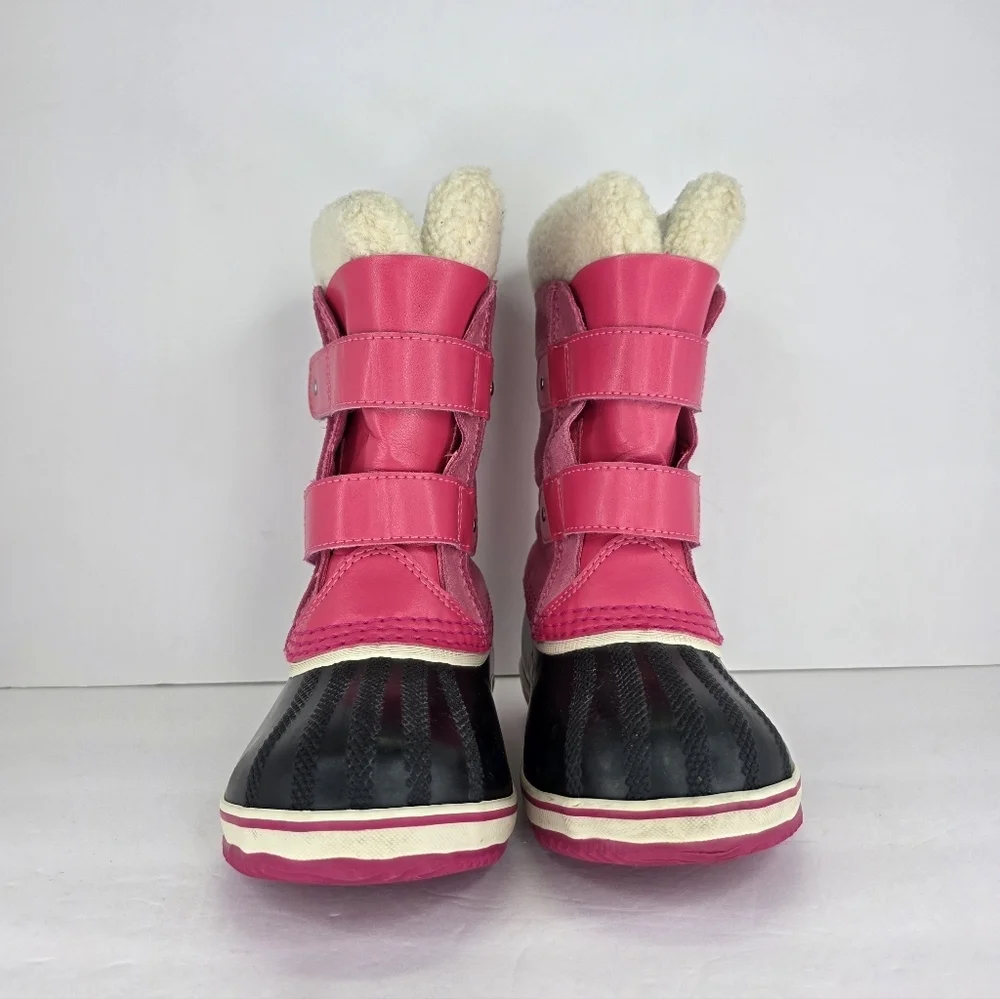 Sorel 1964 Pac Strap Boot Waterproof Suede Patent Winter Boots Childrens Size 12
